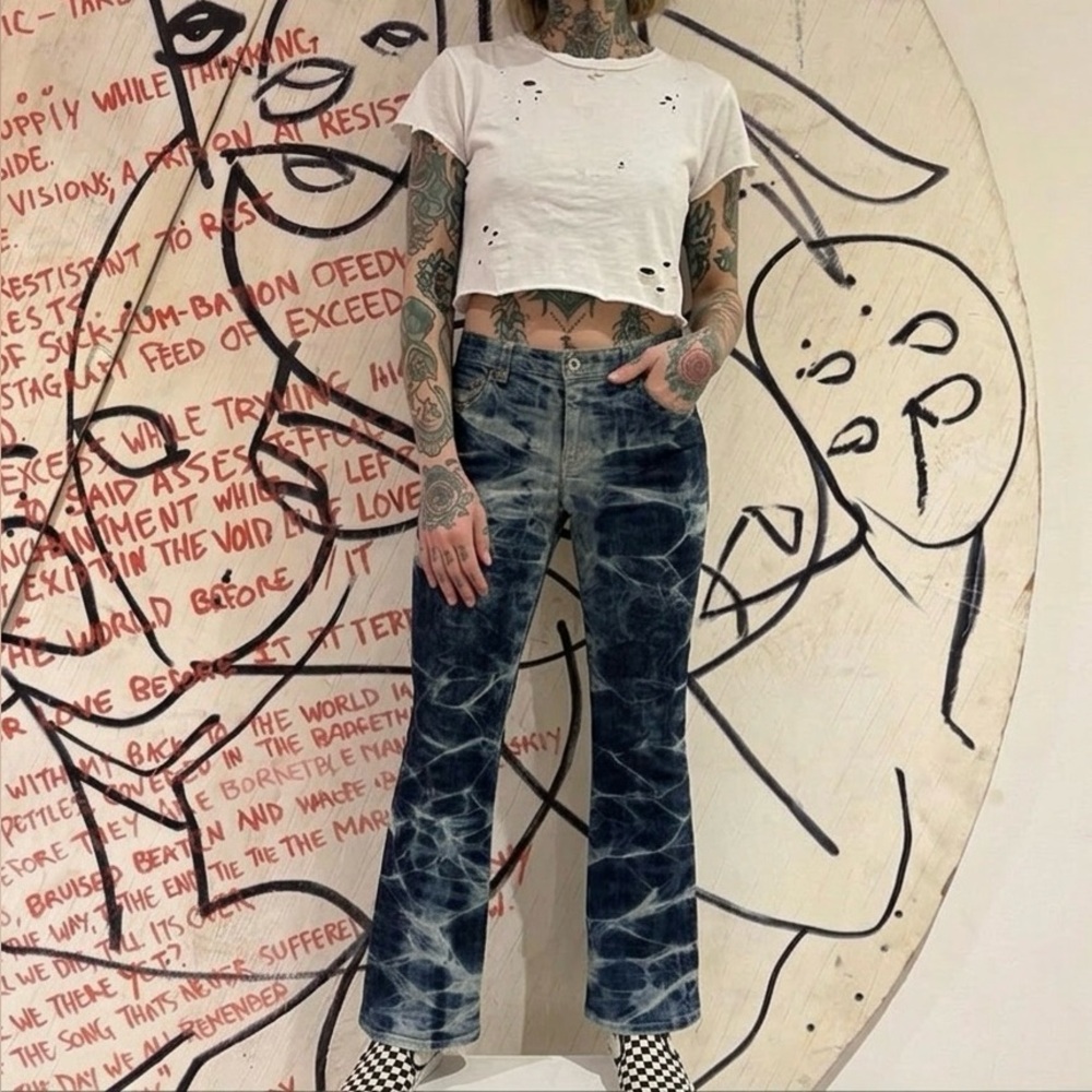 Vintage Atsuro Tayama Bleach Wash Flared Bootcut Jeans